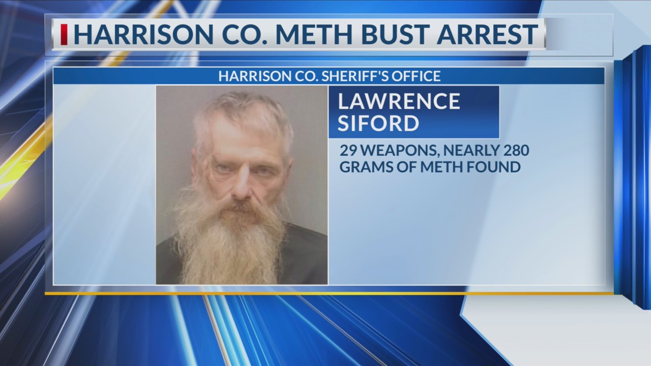 Harrison County man arrested after 29 guns, 280 grams of meth found ...