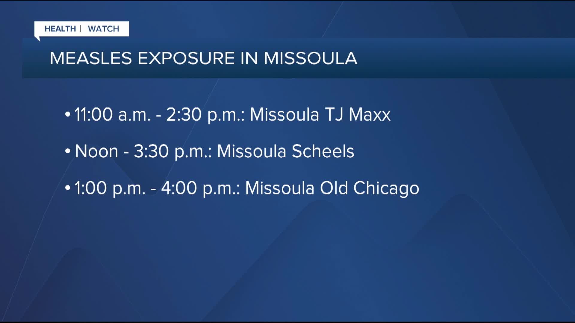 Public health officials warn of measles exposure in Missoula County
