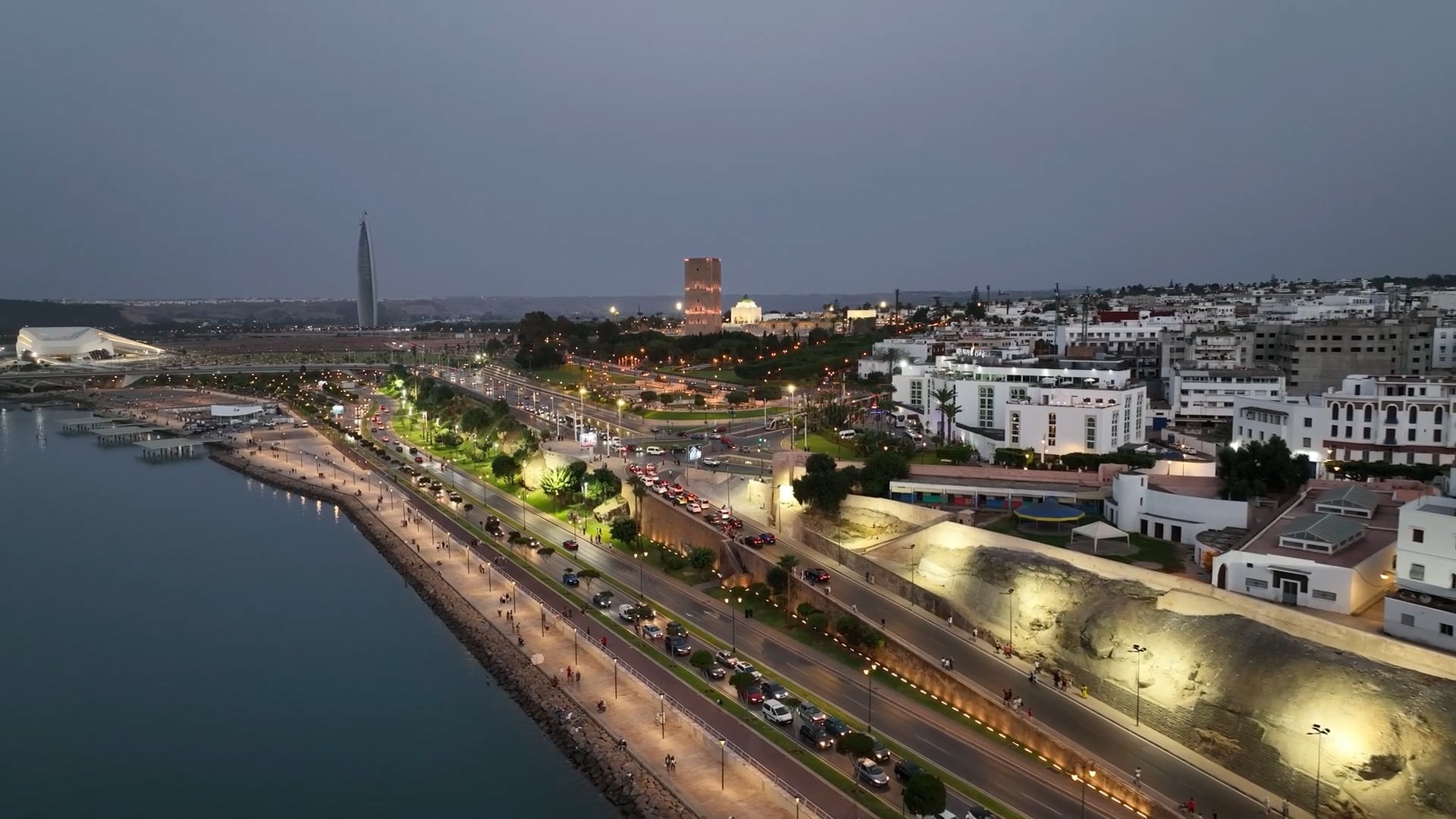 Pemandangan Rabat dari Drone: Ibu Kota Maroko yang Elegan