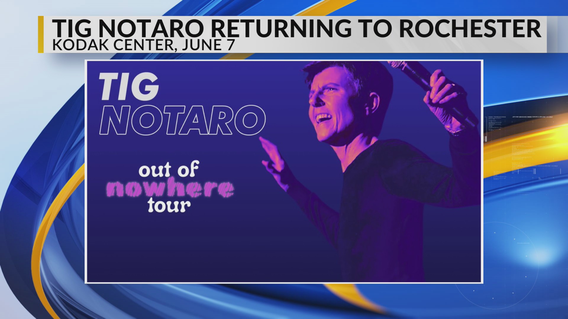 Comedian Tig Notaro to perform at Kodak Center in June 2026