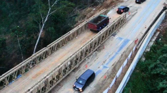 Jalan Samboja-Semoi Jadi Satu Arah, BBPJN Kaltim Bongkar Jembatan Bailey dan Bor Tiang Pondasi
