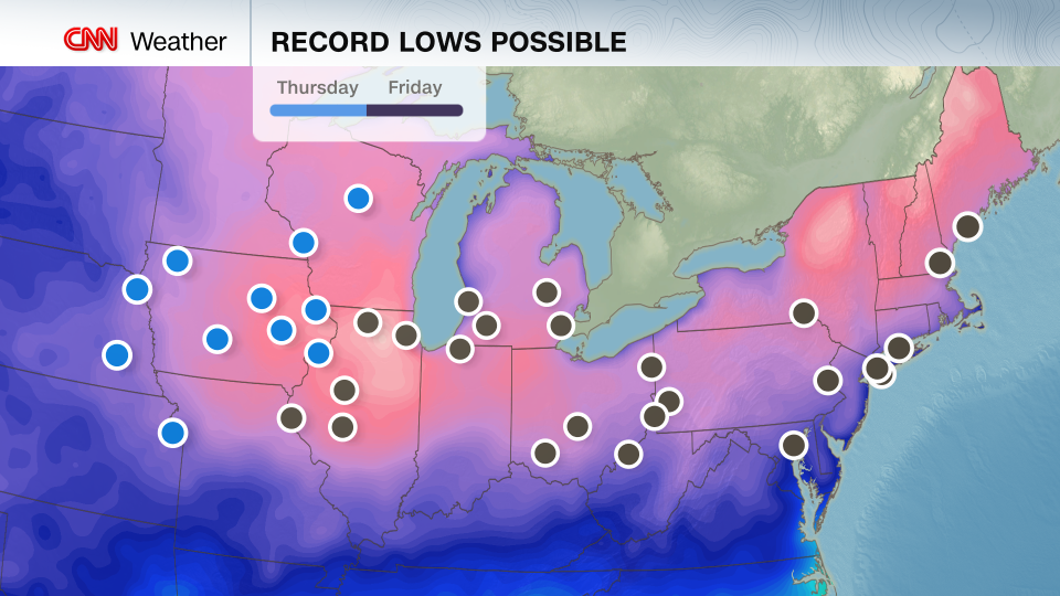 Millions wake up to extreme cold that’s breaking records as it spreads east