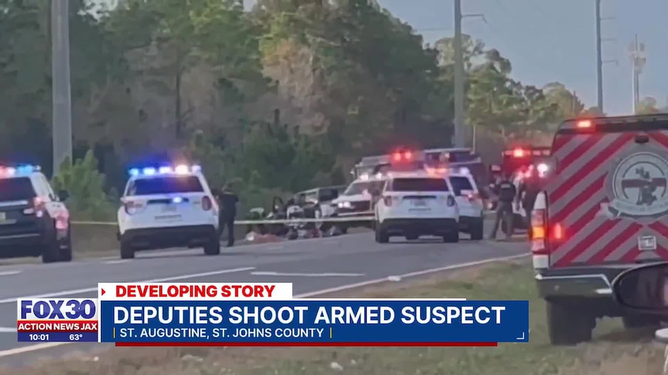 Suspect dead after deputy-involved shooting on St. Johns County highway
