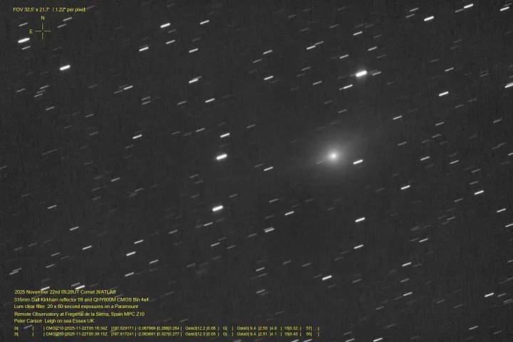 AA1RC1rZ New images reveal interstellar comet's 'heartbeat'