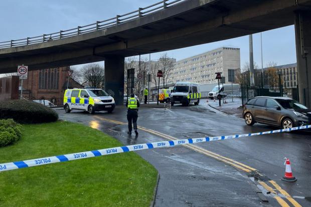 Glasgow road locked down amid ongoing police incident