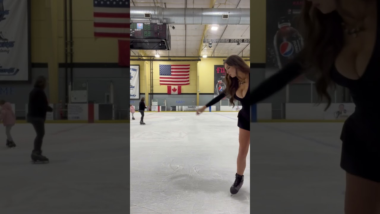First time ice skating with model Rachel Pizzolato
