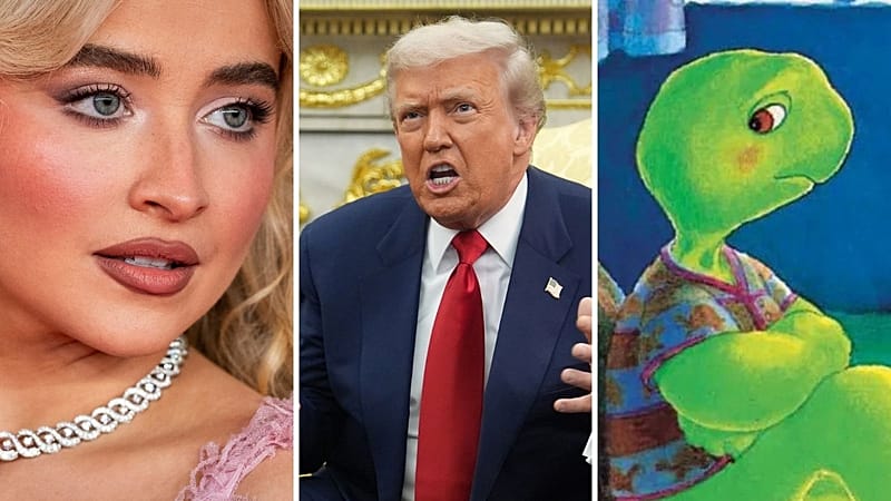 Sabrina Carpenter and Franklin the Turtle hit out at Trump ...