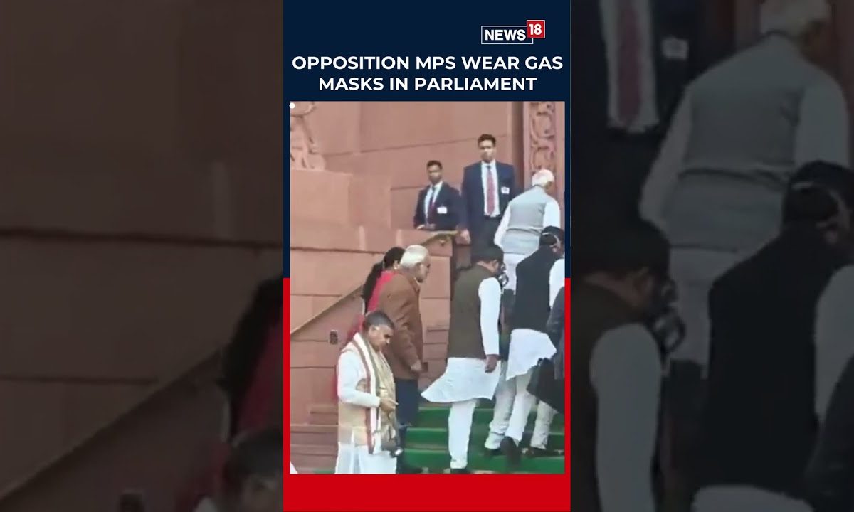 Opposition MPs Entered Parliament Wearing Gas Masks To Protest Delhi’s ...