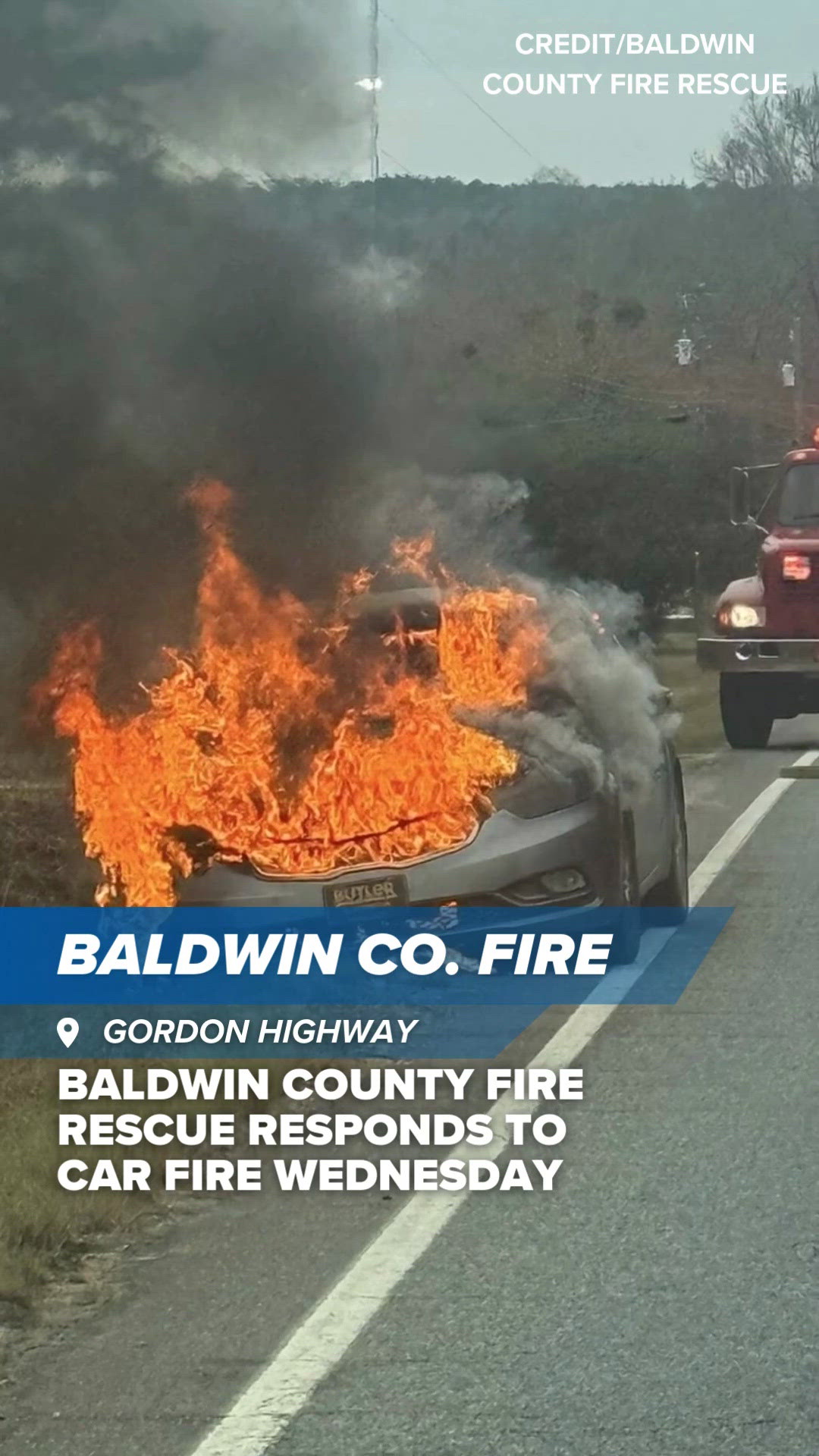 PHOTOS: Baldwin County Fire Rescue responds to car fire Wednesday