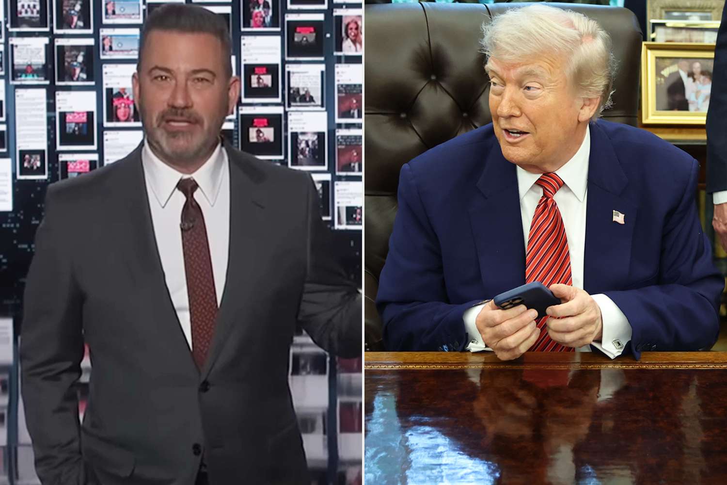 Jimmy Kimmel Live/Youtube; Samuel Corum/Sipa/Bloomberg via Getty Jimmy Kimmel; Donald Trump
