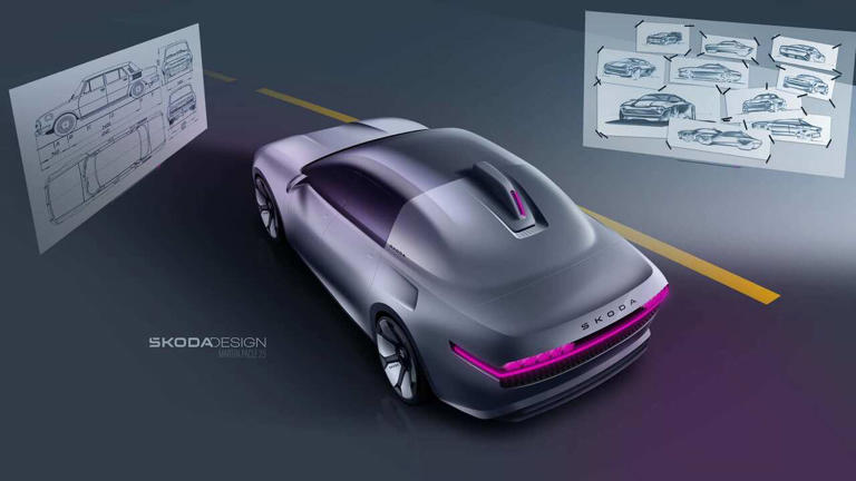 Škoda unveils concept for futuristic electric sedan based on one of its ...