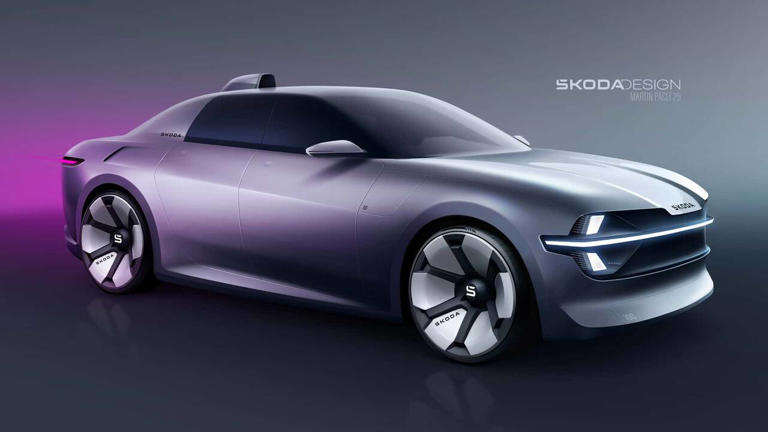 Škoda unveils concept for futuristic electric sedan based on one of its ...
