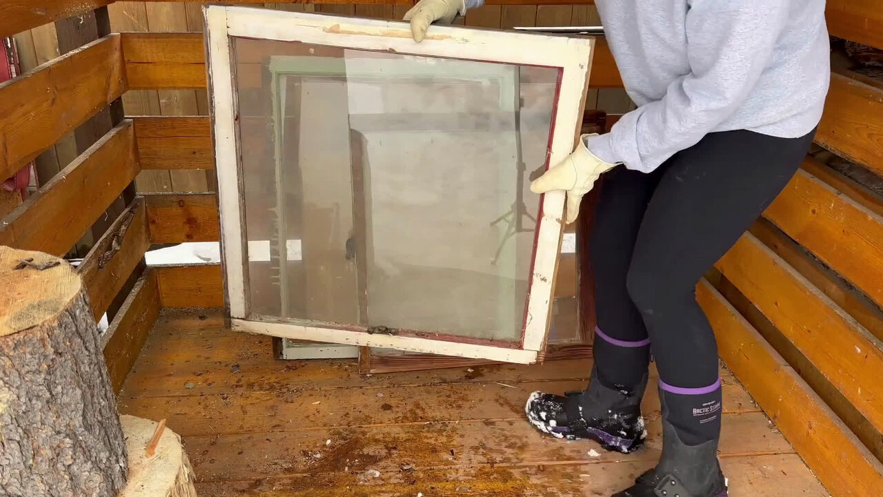Faux Stained Glass Window Cabinet