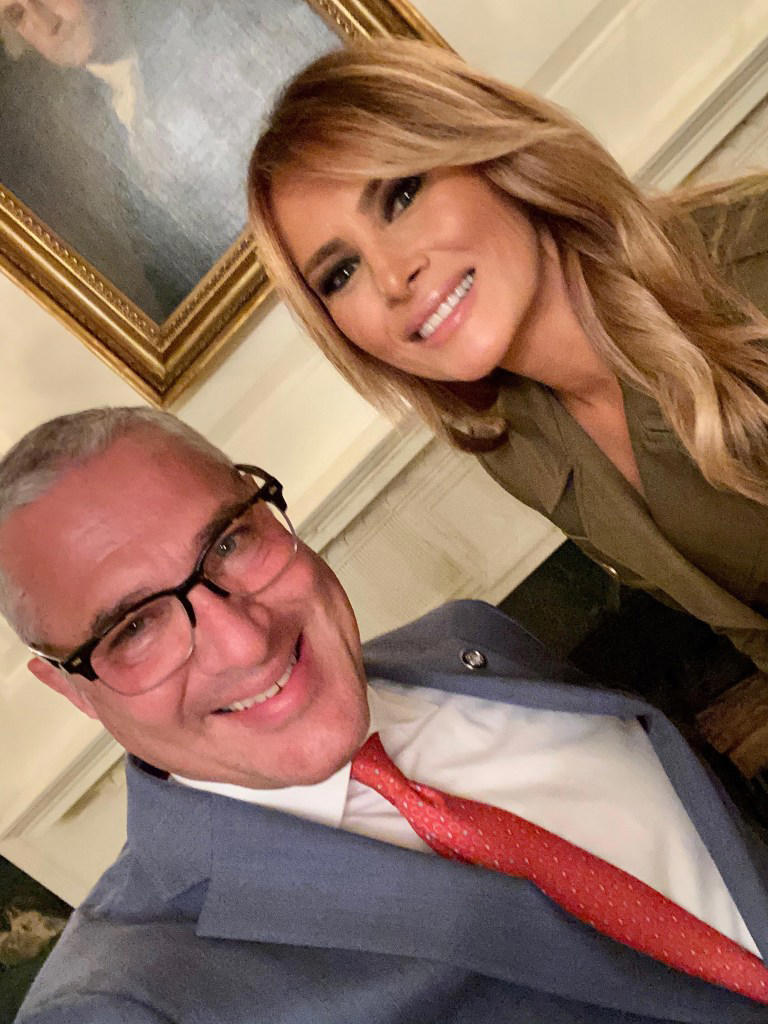 Immigration attorney Michael Wildes poses with Melania Trump.