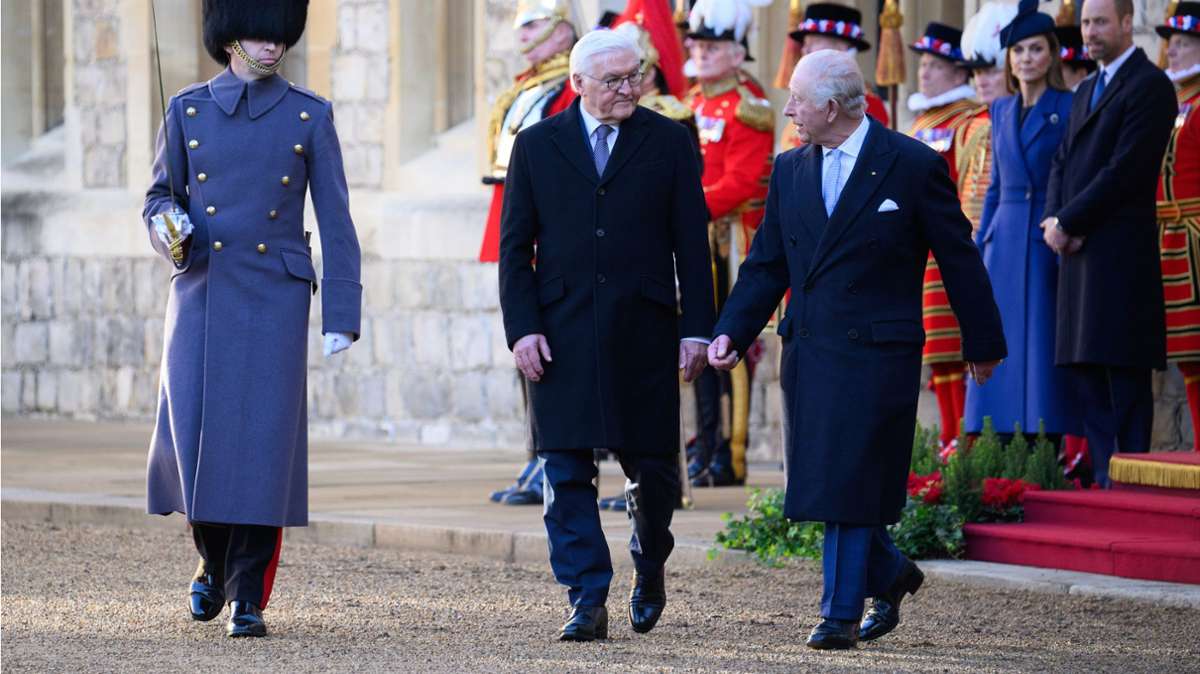 Steinmeier in London - Prinzessin Kate trägt ihren Sandringham-Mantel – und Dianas Ohrringe