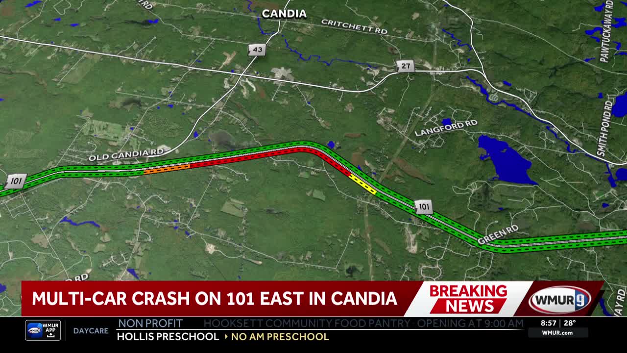 Multi-vehicle crash leading to traffic backups on Route 101 East