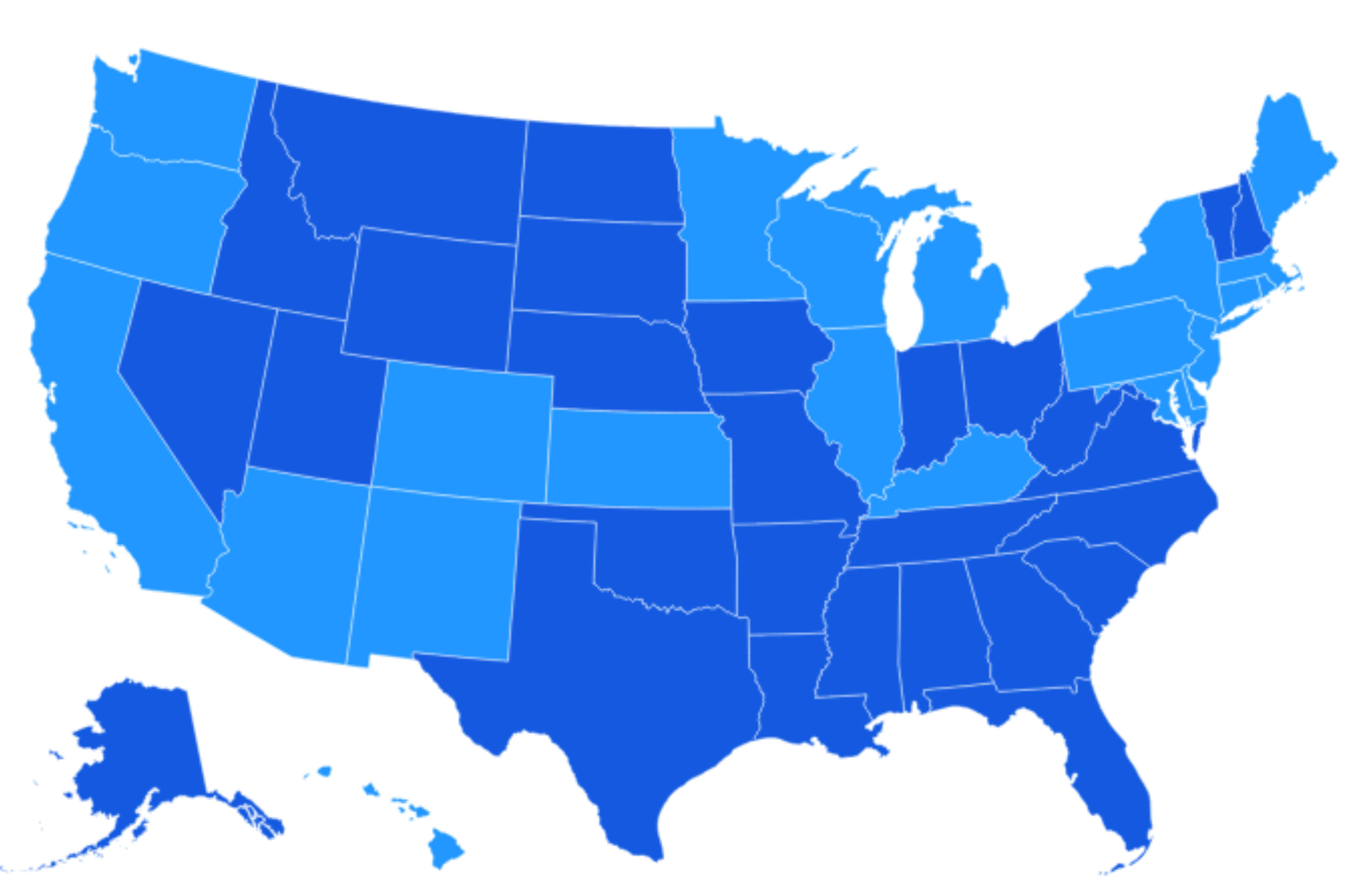 Map shows 22 states having SNAP benefits threatened by Trump