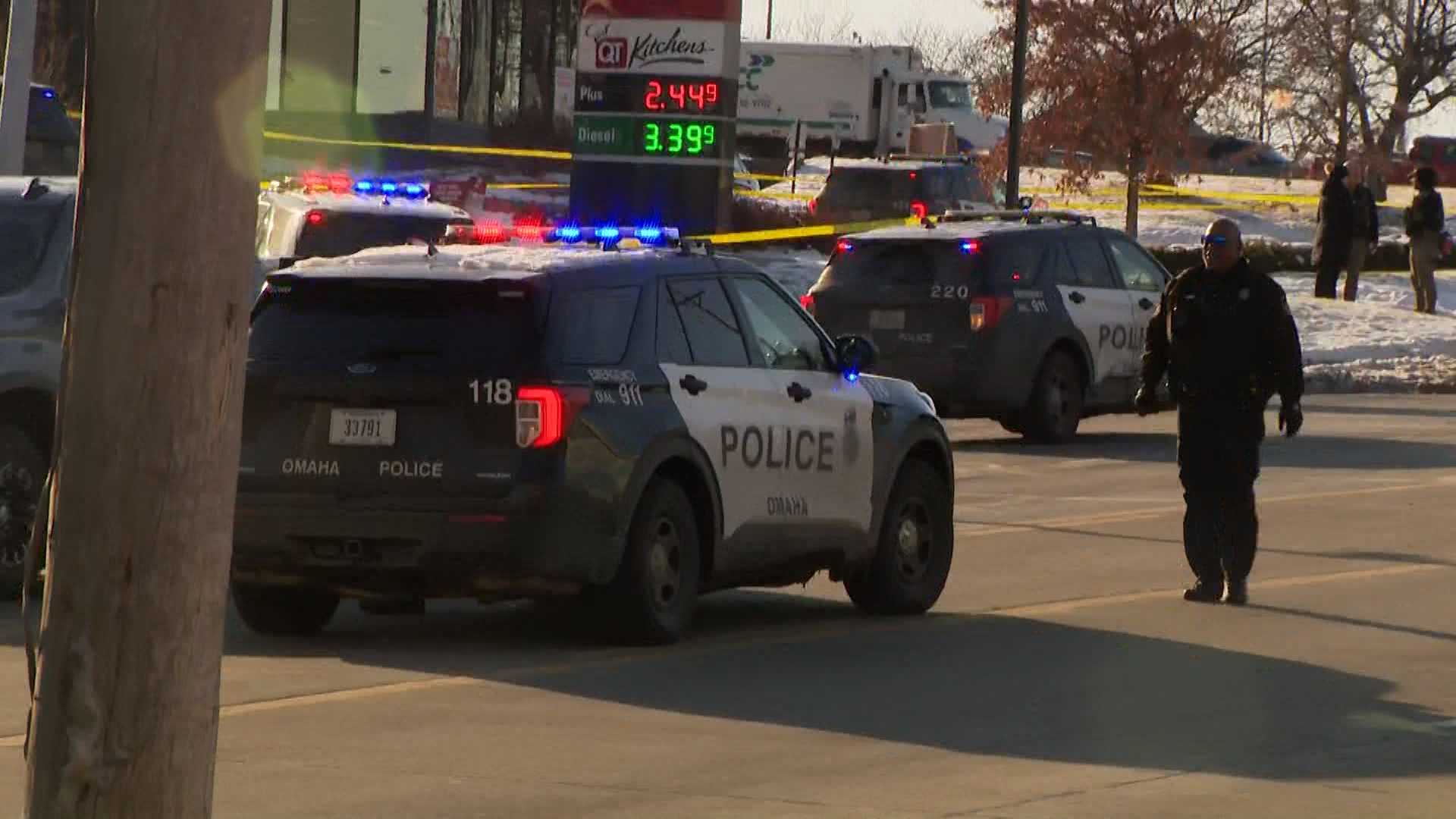 Omaha police investigating at incident involving officer at gas station