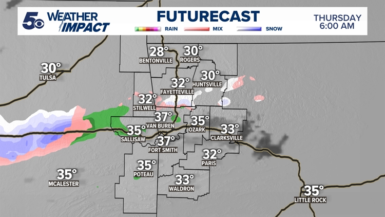 Weather impact alert | Wintry mix possible for Thursday morning