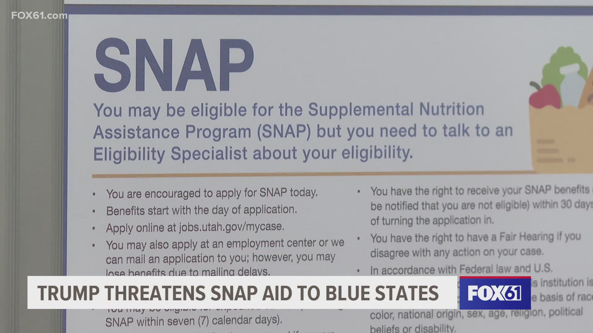 Trump administration threatens to withhold SNAP food aid in most blue ...