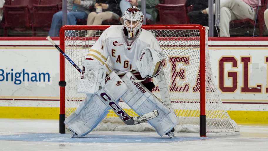 Boston College men's hockey freshman goalie named Hockey East rookie of ...