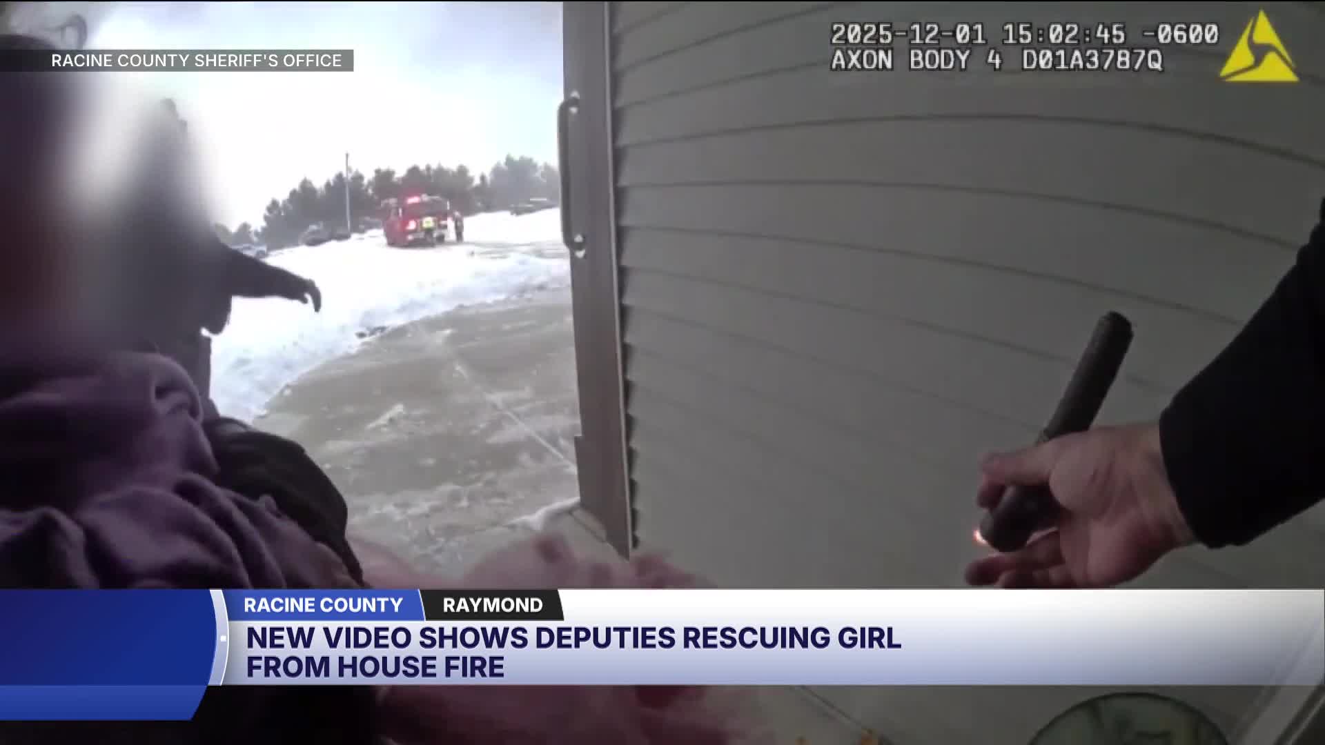 New video shows dramatic fire rescue