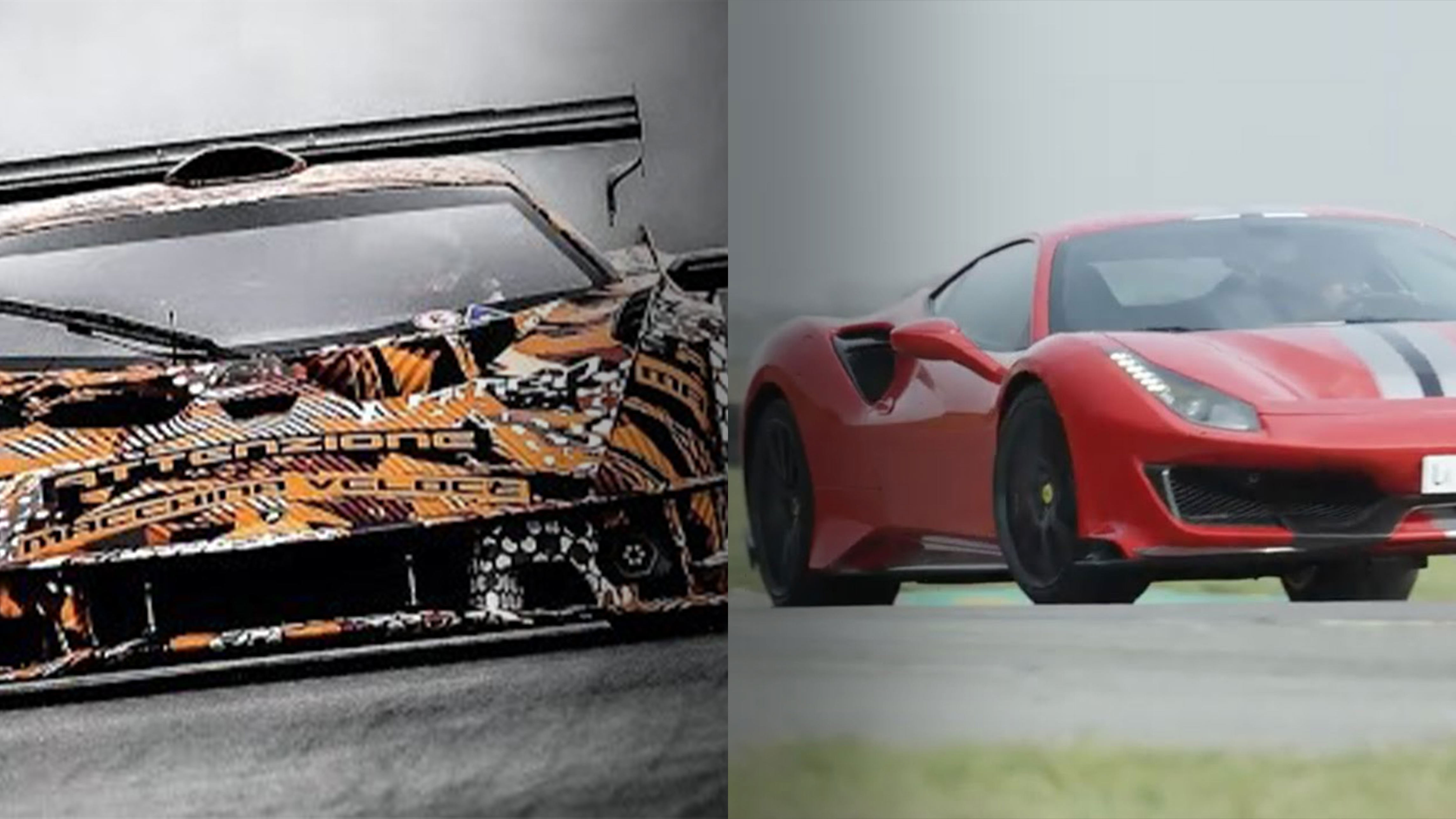 Lamborghini Essenza SCV12 contra Ferrari 488 Pista