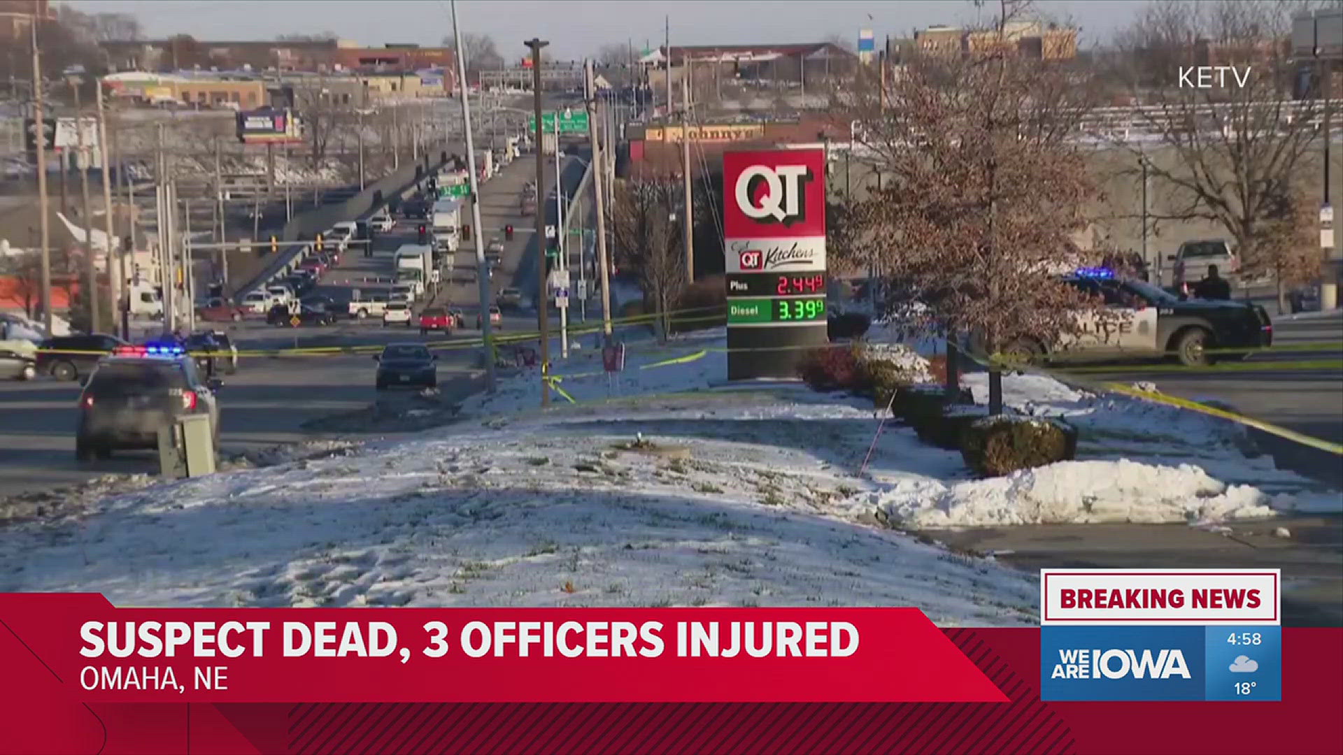 3 injured, suspect dead after shooting at Omaha gas station