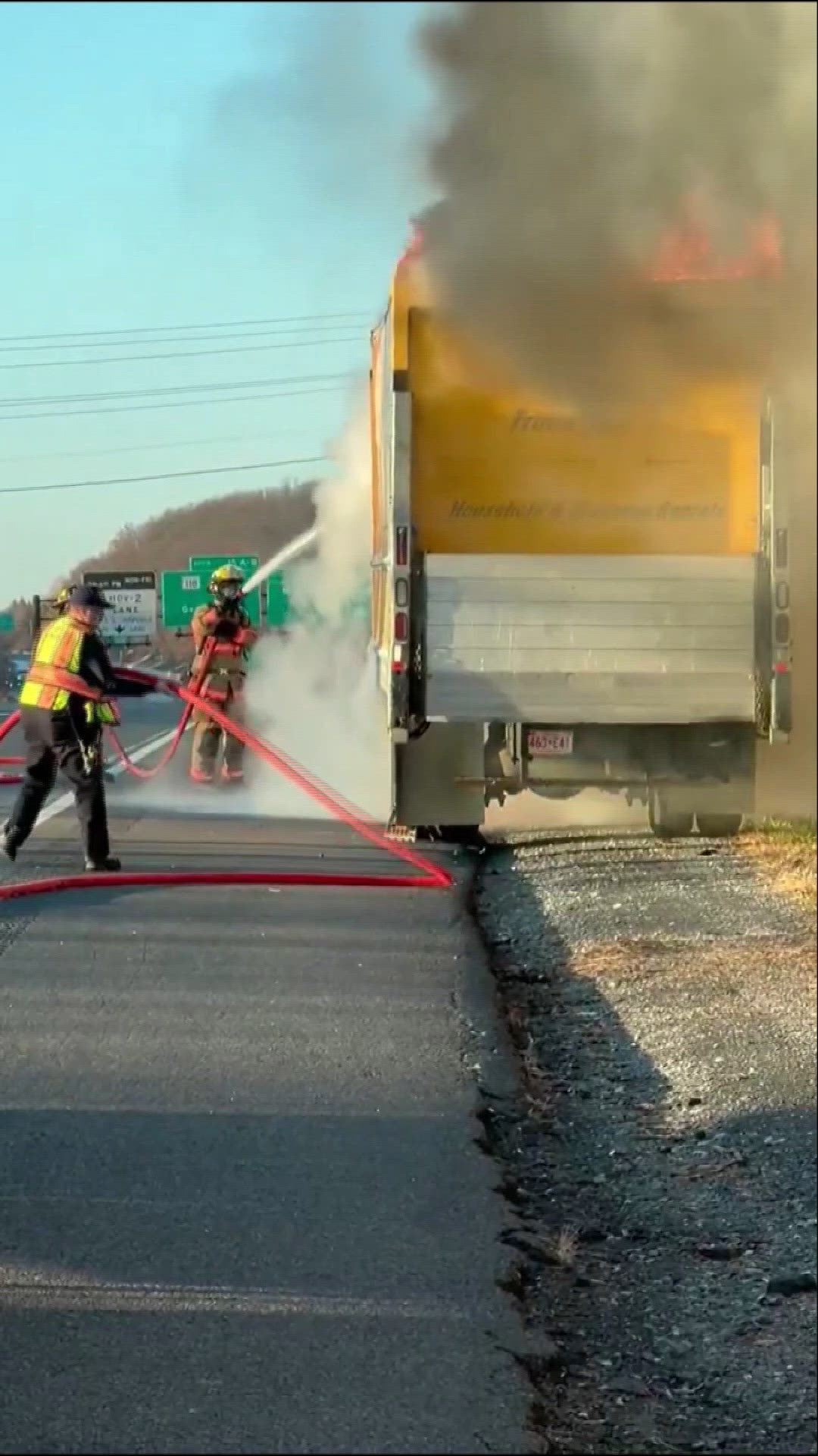 Truck fire stops traffic on I-270 North during afternoon rush hour