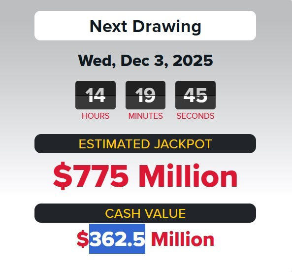 Did anyone win Powerball? Winning numbers Wednesday, December 3, 2025
