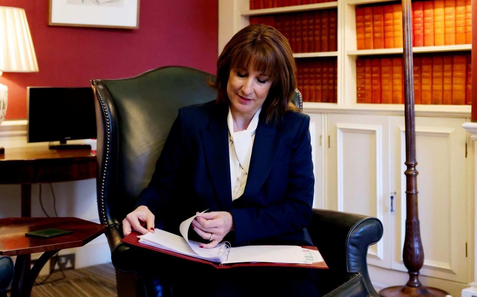 Chancellor of the Exchequer Rachel Reeves prepares to deliver her Budget from 11 Downing Street