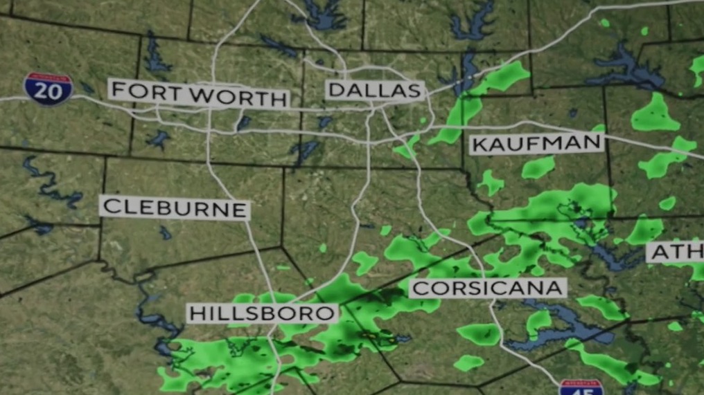 Cold front brings colder temperatures to North Texas and rain showers