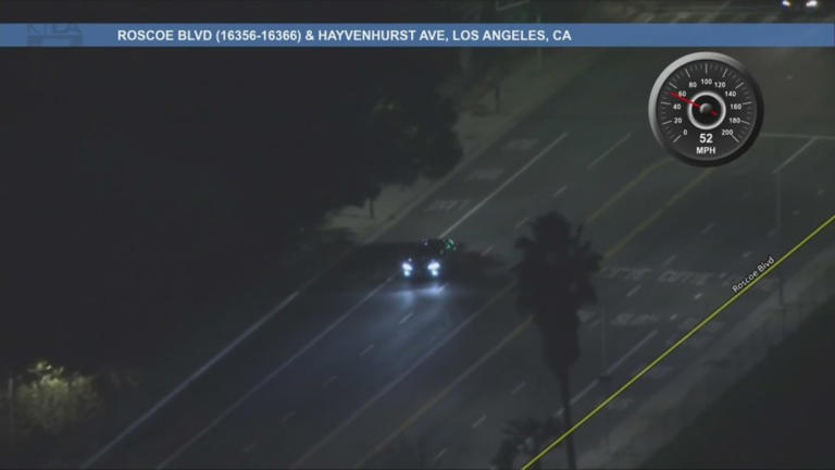 Woman in custody after police chase in LA