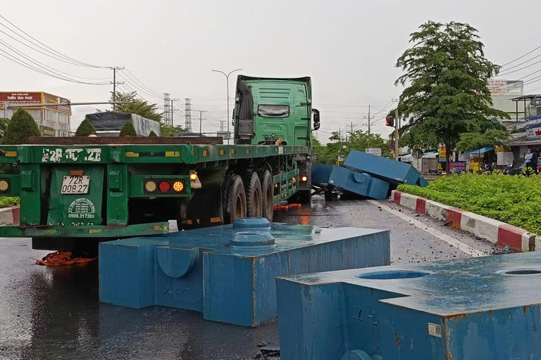 Hiện trường tai nạn. Ảnh: Minh Bằng