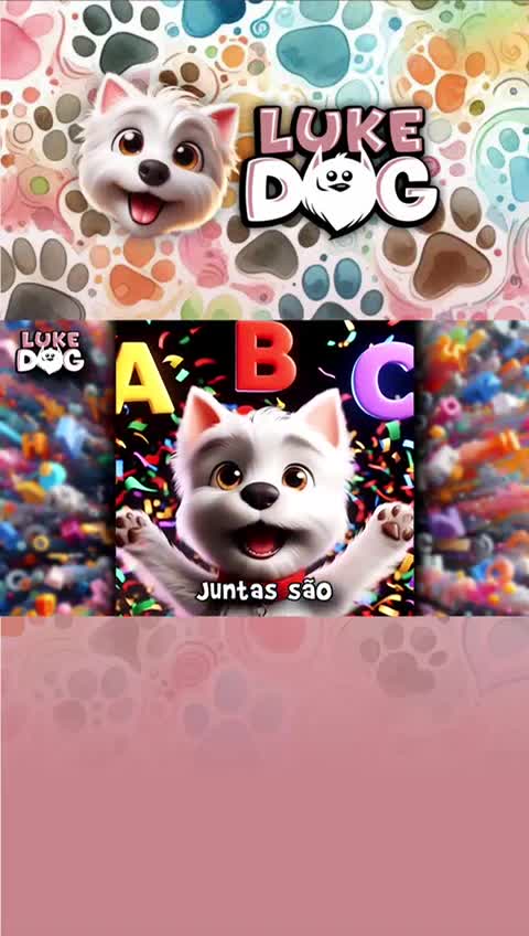 Hoje Luke DOG aprende o A, B, C! #shorts #lukedog