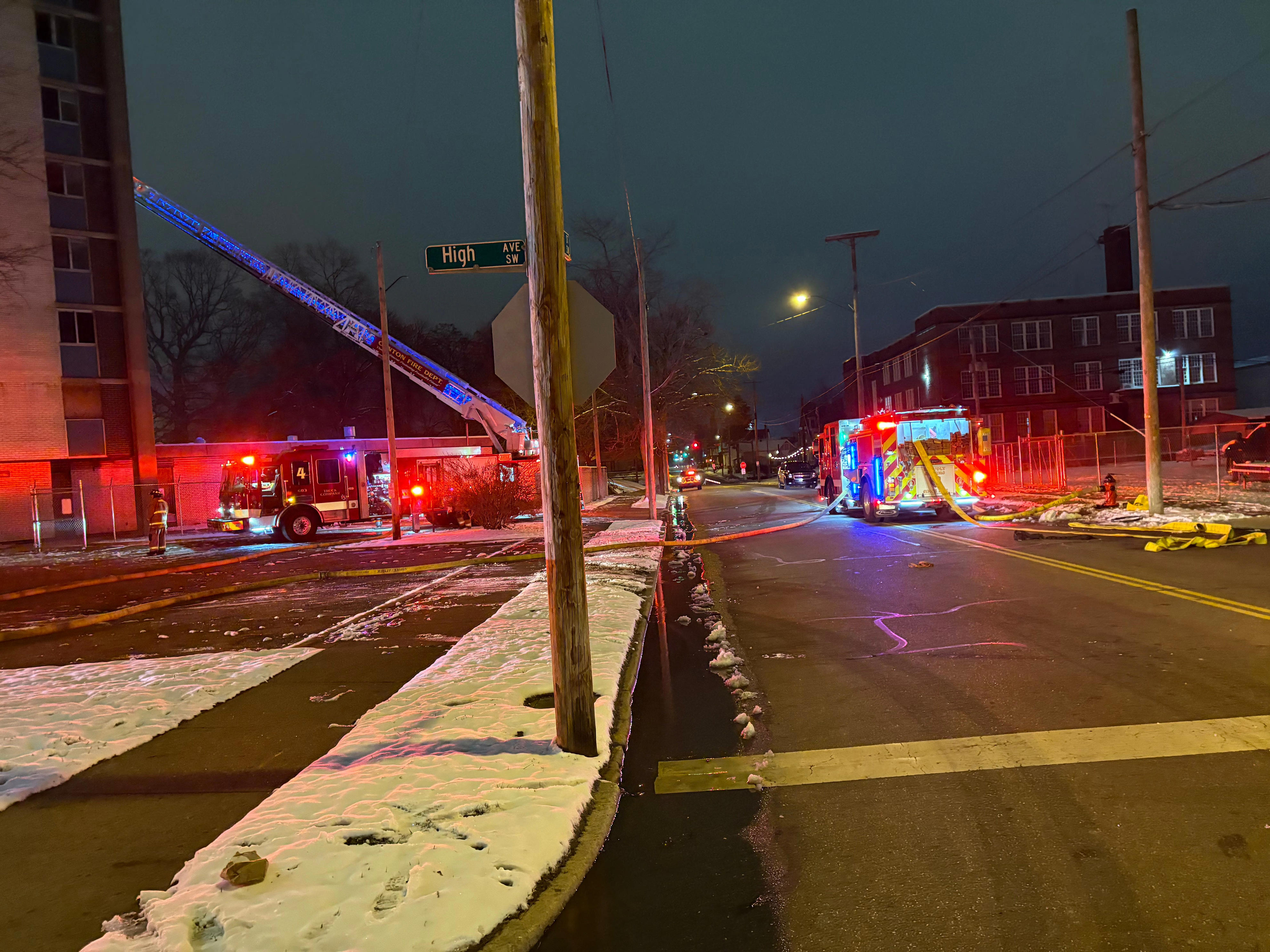 Canton firefighters investigating cause of fire at vacant high-rise