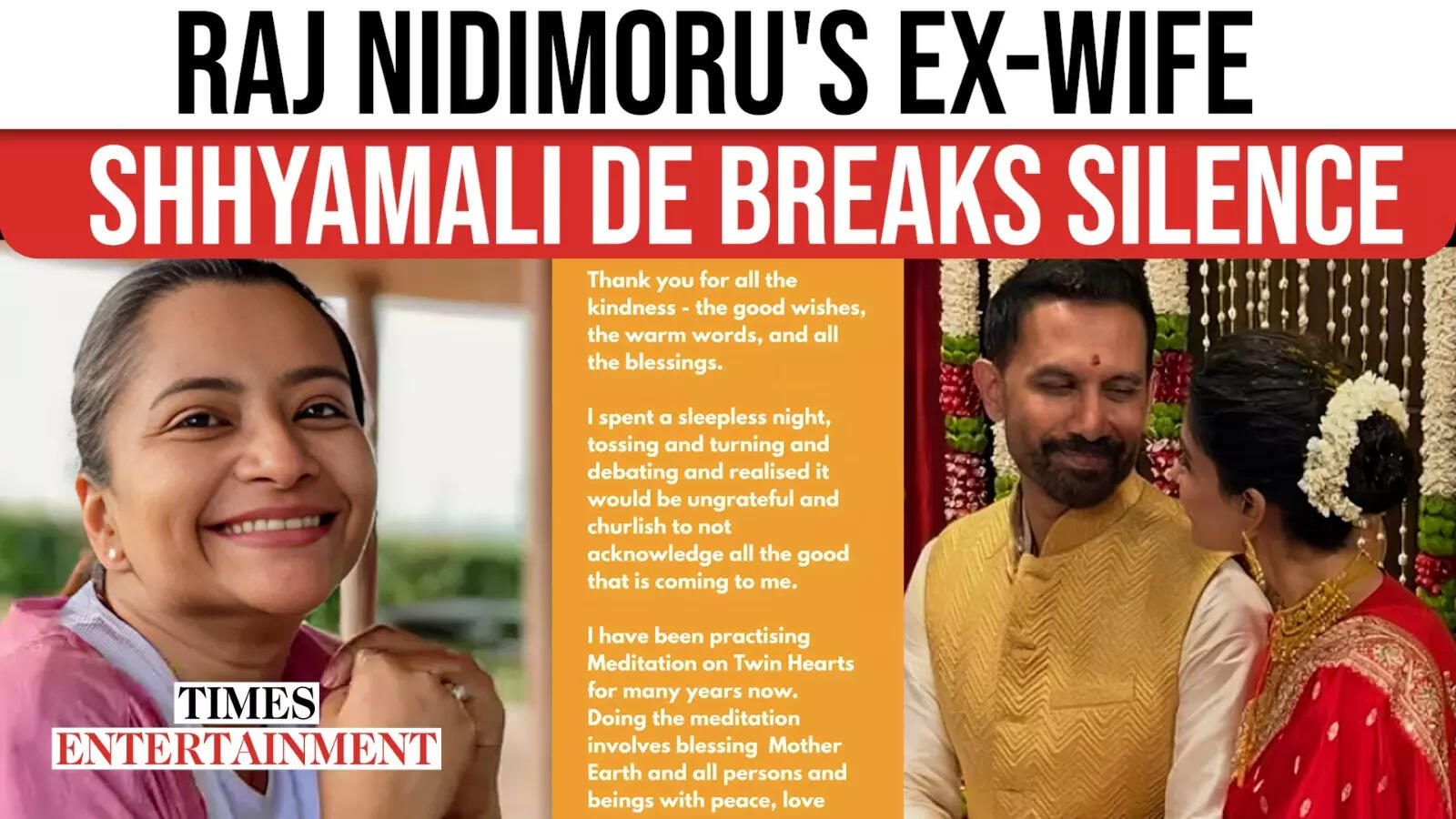 Raj Nidimoru’s Ex-Wife Shhyamali De Breaks Silence After His Wedding To ...