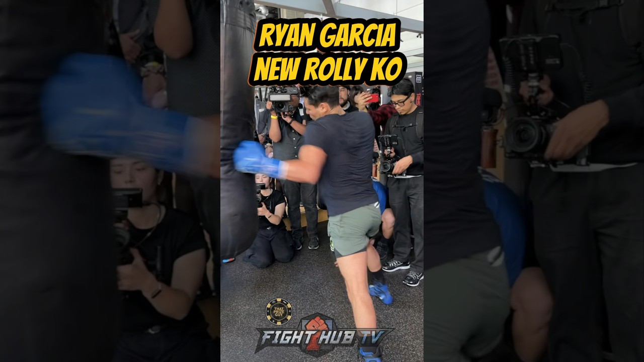 Ryan Garcia throws vicious left hooks on heavy bag of Rolly Romero!