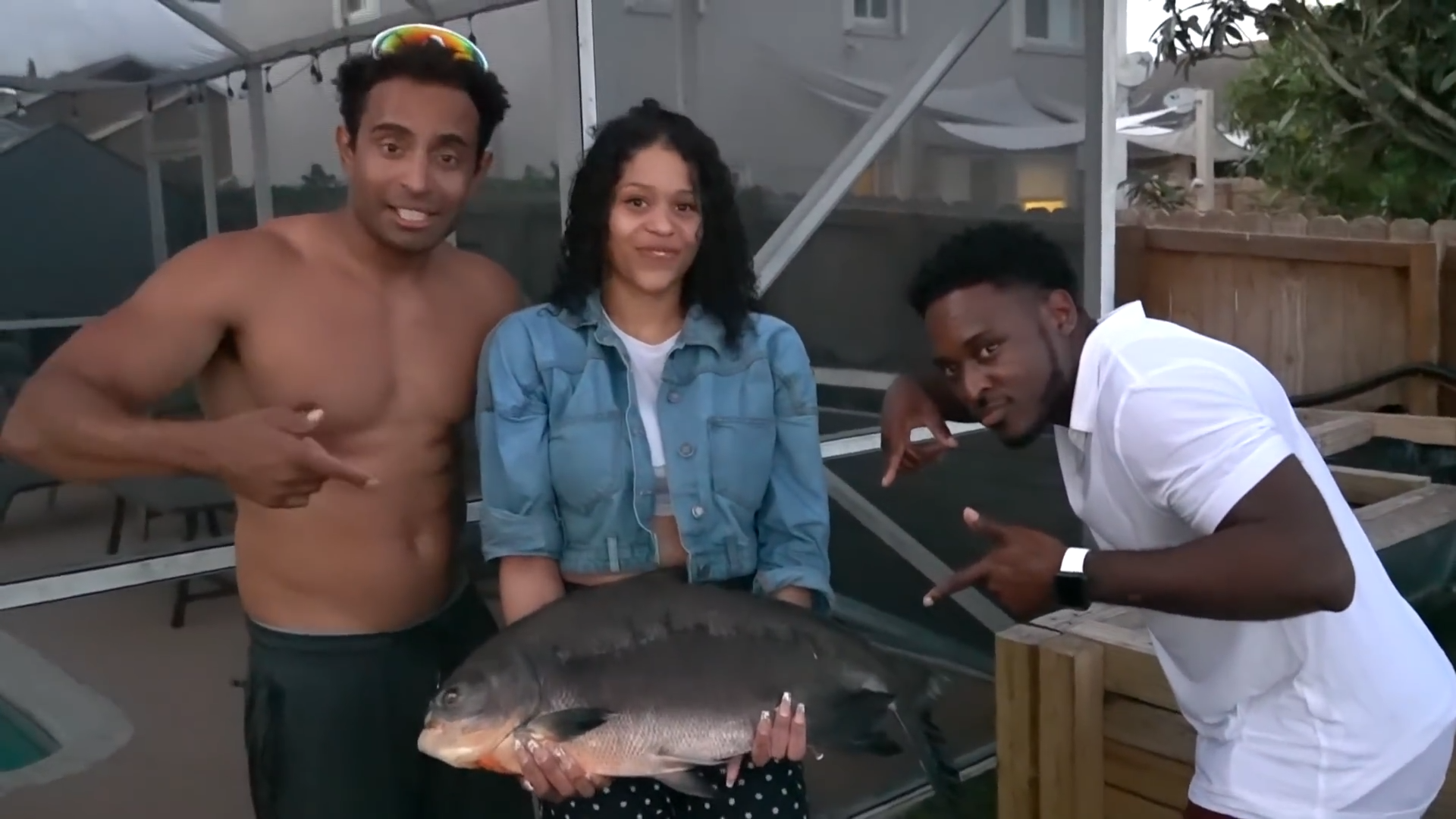 Swimming for giant piranha in dangerous waters