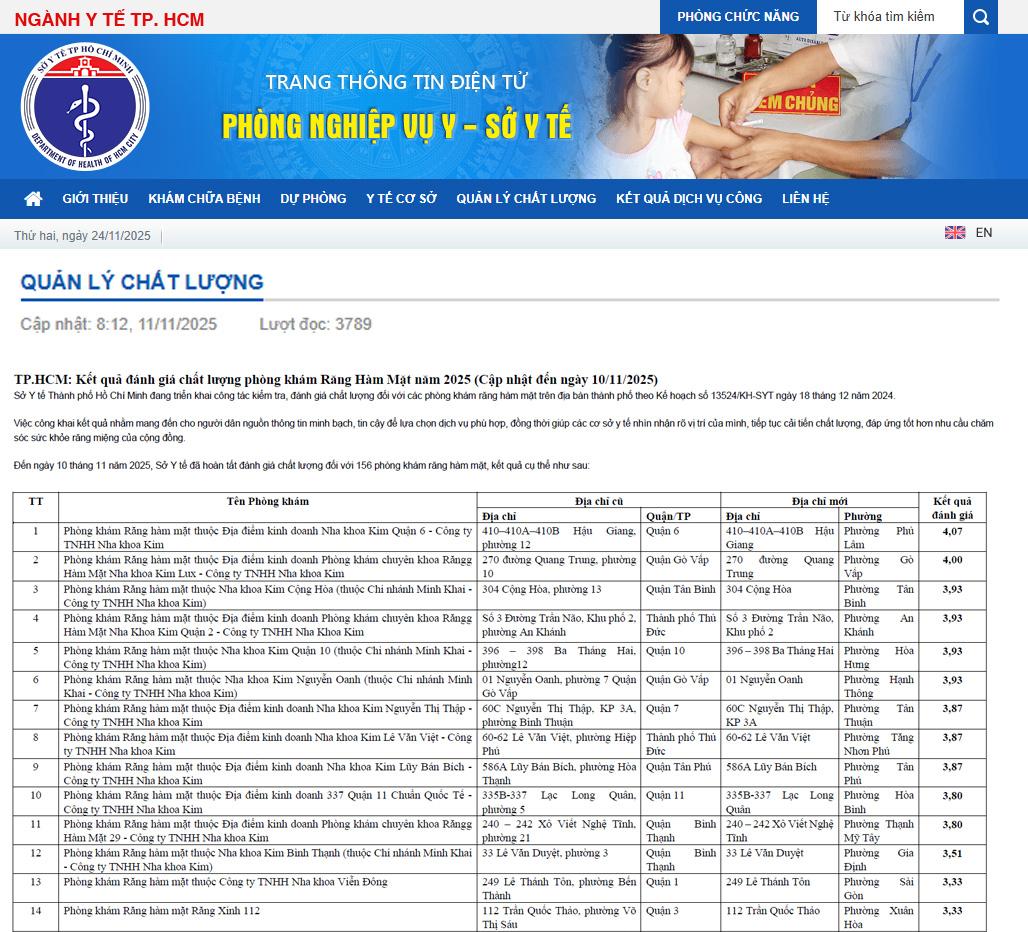 Nha Khoa Kim giữ vị thế 'top 10' phòng nha chất lượng