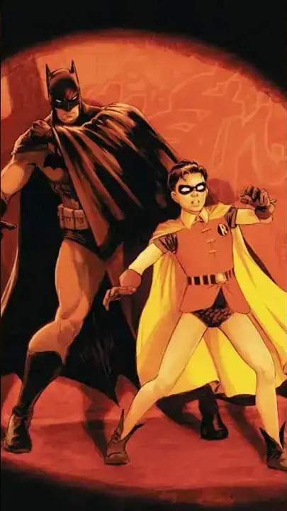 Batman almost makes Robin fall off a roof!