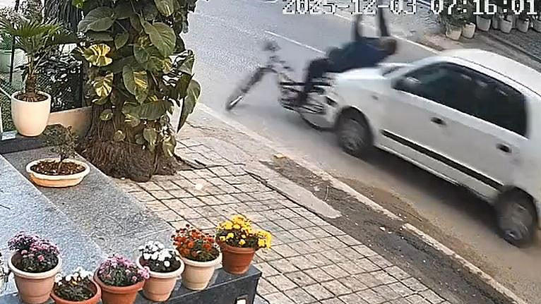 Video: Gurugram businessman dies after being hit by speeding car ...