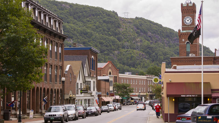 Vermont's Great Falls Village has historic downtown sites, rapids, and ...