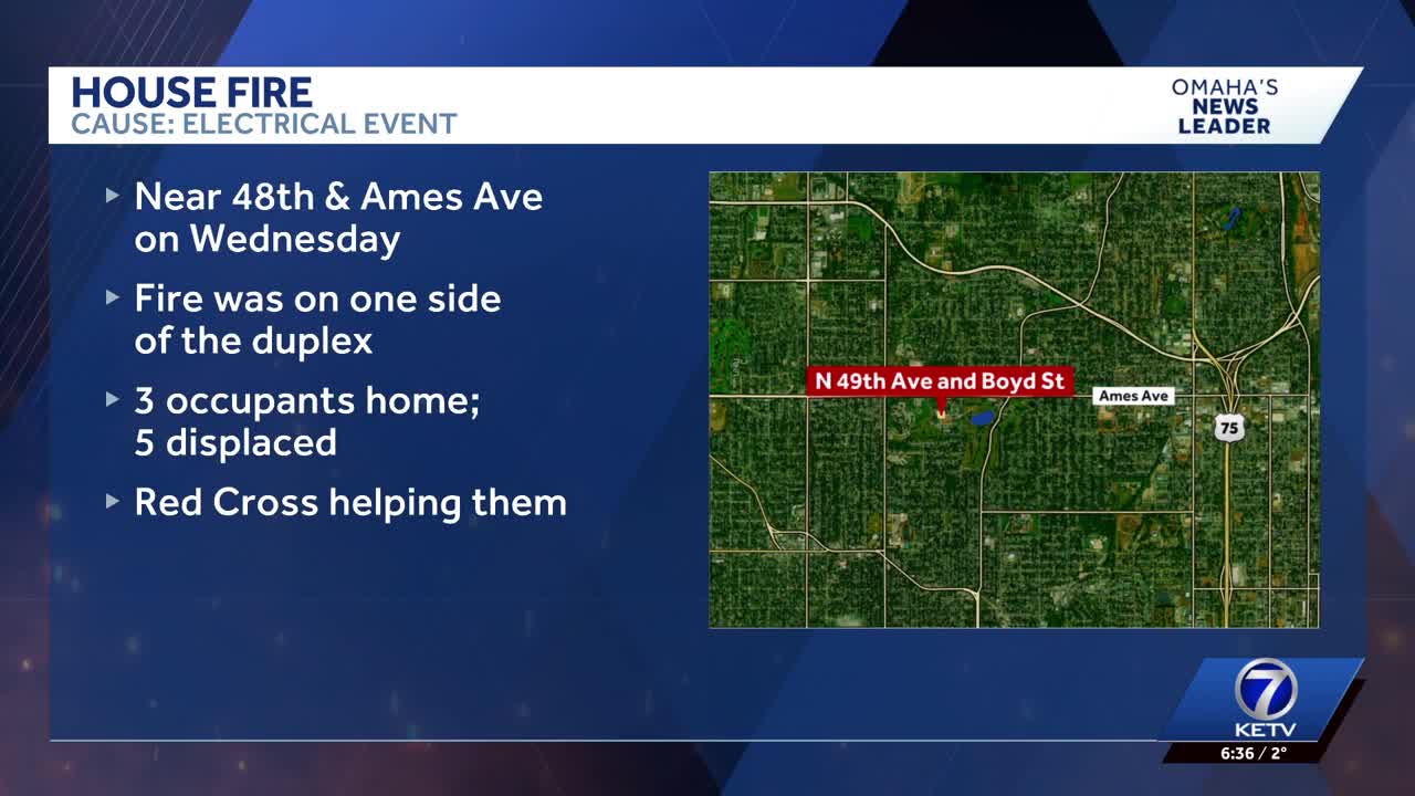 Two Omaha families displaced after separate house fires