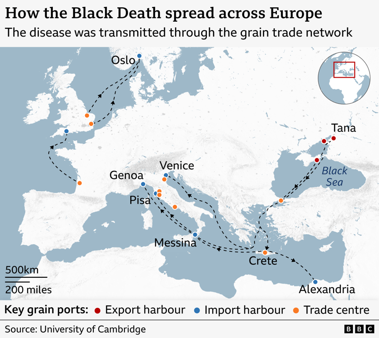 Volcanic eruption may have triggered Europe's deadly Black Death plague(01)