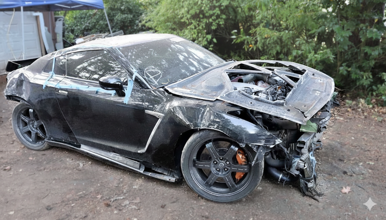 This wrecked car is the secret to finishing our retro body swap