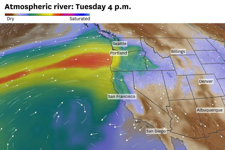 Atmospheric rivers could bring 10 straight days of rain to these West ...