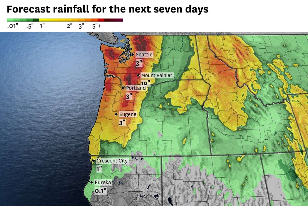 Atmospheric rivers could bring 10 straight days of rain to these West ...