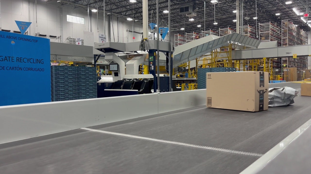 Inside Amazon fulfillment center as holidays approach
