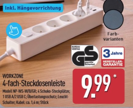 Für 9,99 Euro: Aldi verkauft nächste Woche den Alleskönner unter den Steckdosenleisten